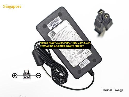 *Brand NEW* 2Pin ZEBRA 70W AC DC ADAPTER 24V 2.92A PSP07-RDB POWER SUPPLY - Click Image to Close